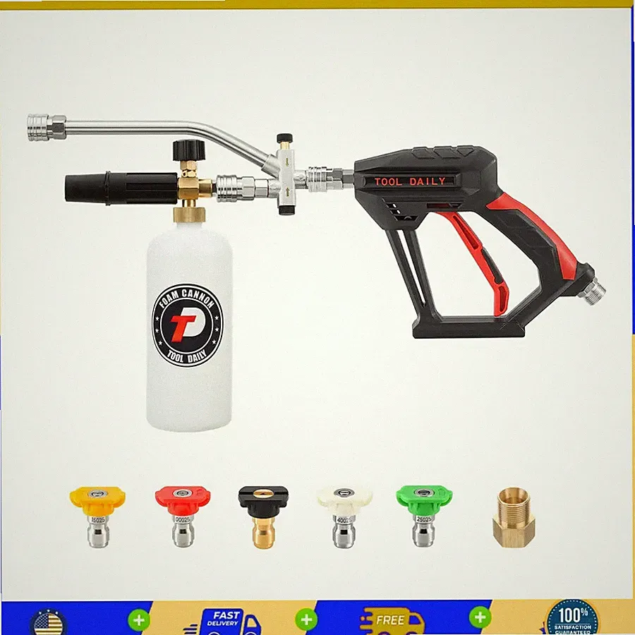 Tool Daily Short Pressure Washer Gun with Foam Cannon Dual Connector