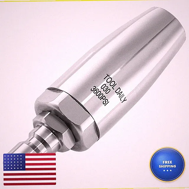 Tool Daily Turbo Nozzle Pressure Washer Stainless Steel, 360° Rotating JT120