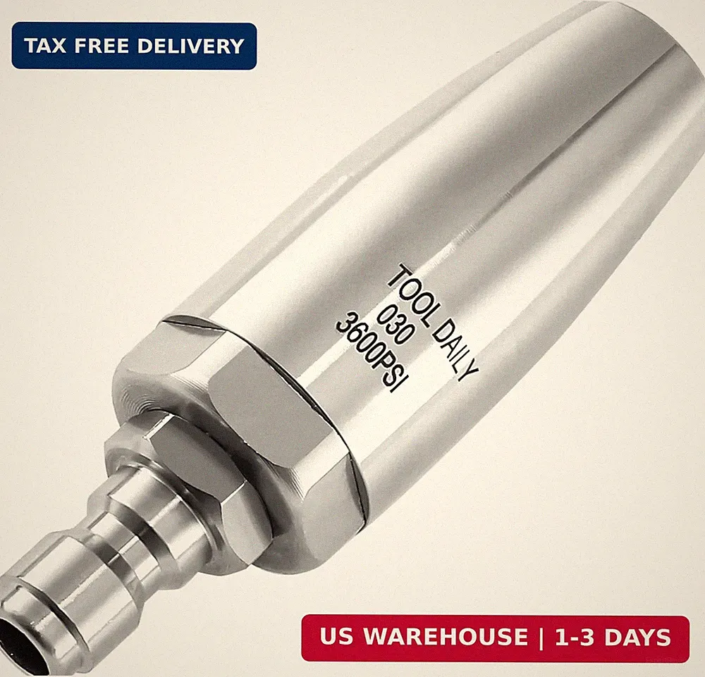 Tool Daily Turbo Nozzle Pressure Washer Stainless Steel, 360° Rotating Pressure