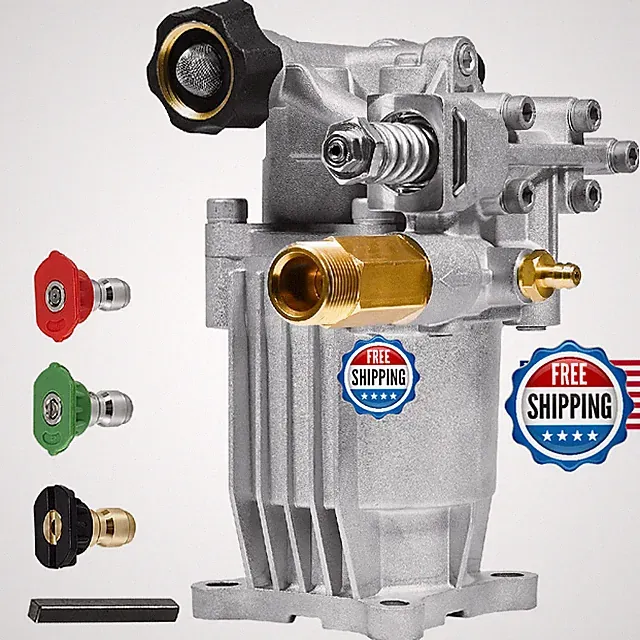 TOOLCY 3/4" Shaft Horizontal Pressure Washer Pump 2600-3400 PSI 2.5 GPM