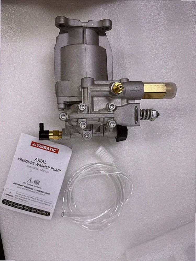 TOOLCY 3/4" Shaft Horizontal Pressure Washer Pump, 2600-3400 PSI @ 2.5 Grey