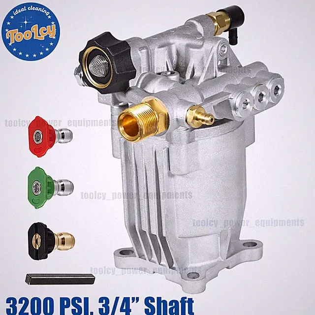 TOOLCY 3200 PSI High Pressure Washer Pump 3/4" Shaft Horizontal 2.5 GPM