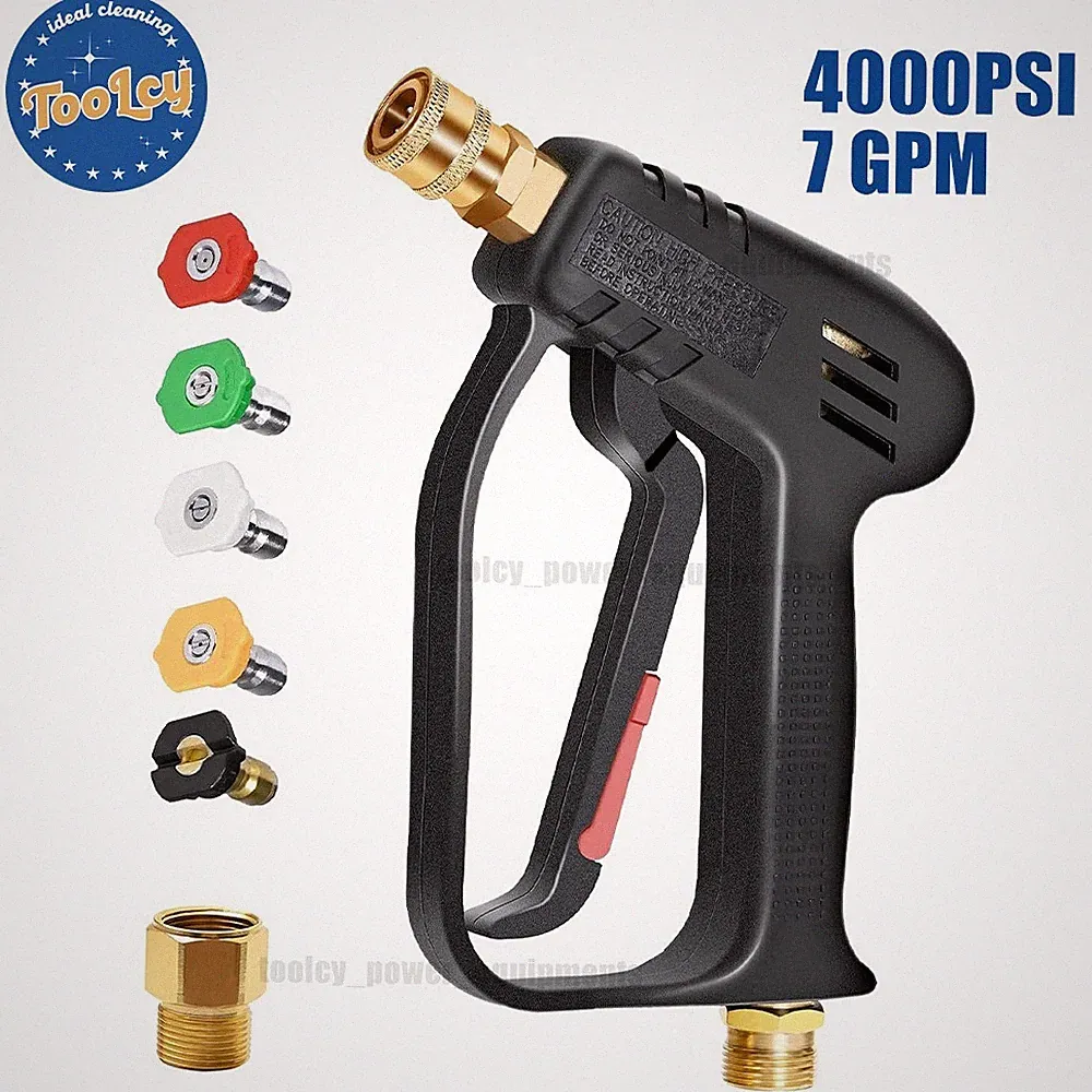 TOOLCY 4000 PSI Pressure Washer Gun with M22-14mm-15mm Inlet 1/4" Quick Connect