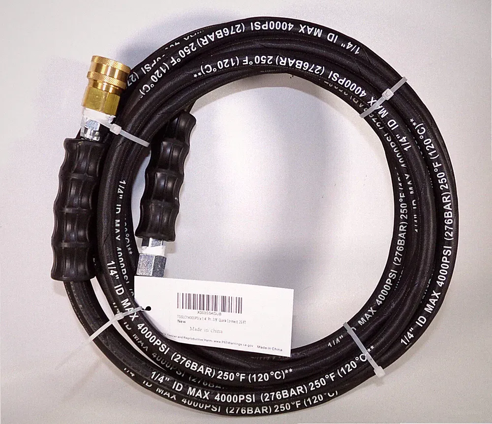 TOOLCY 4000 PSI x 1/4" Pressure Washer Hose w/ 3/8" Quick Connect, 25ft
