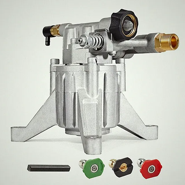 TOOLCY 7/8" Shaft Vertical Pressure Washer Pump - Rear Inlet/Outlet Max 3400 PSI