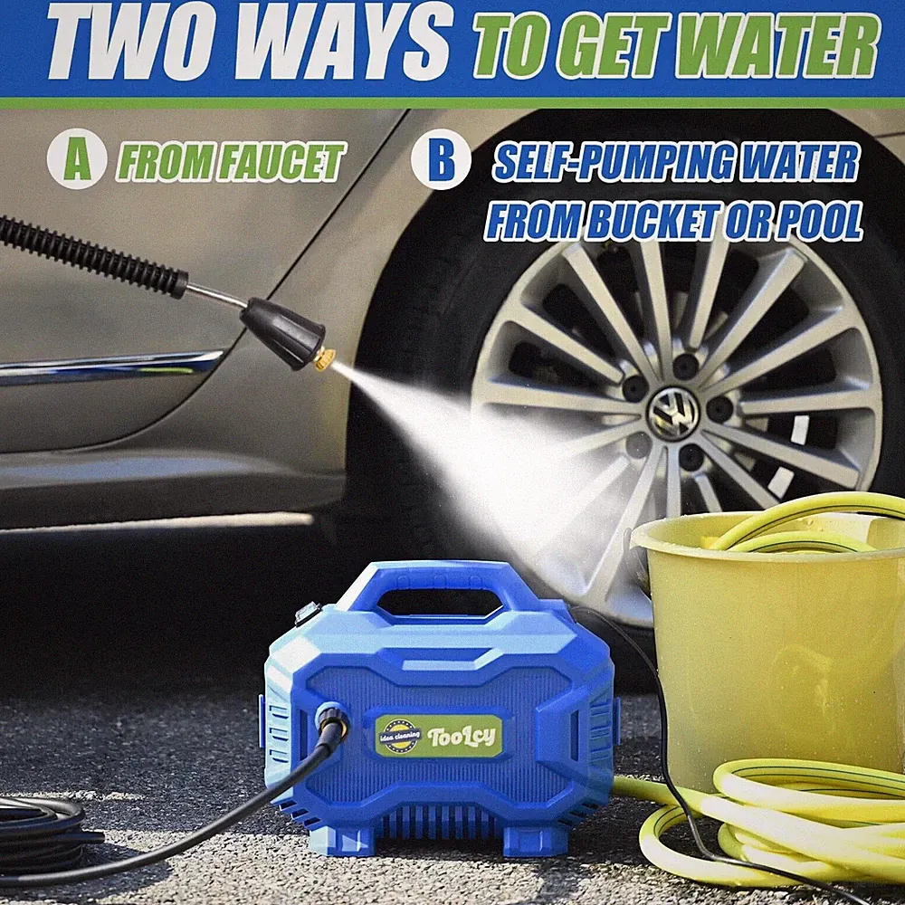 Toolcy Compact Car Pressure Max 2030 PSI Small Electric Power Washer, 50 FT
