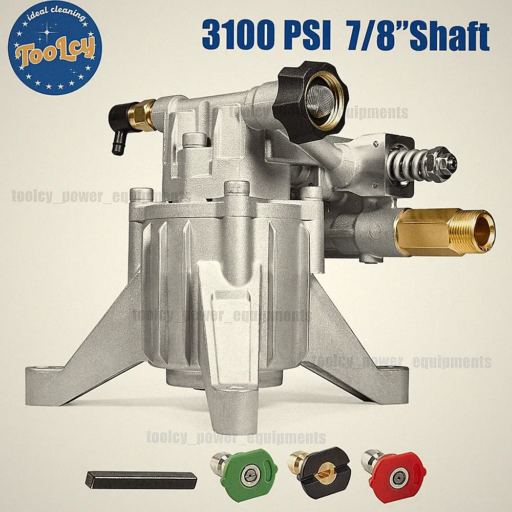 TOOLCY High Pressure Washer Pump 3100 PSI 7/8" Shaft Vertical 2.5 GPM