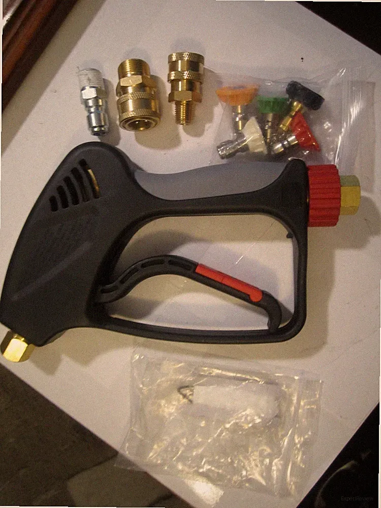 TOOLCY PRESSURE POWER WASHER SHORT GUN,COMMERCIAL 5000 PSI/10.5 GPM NOZZLE TIPS