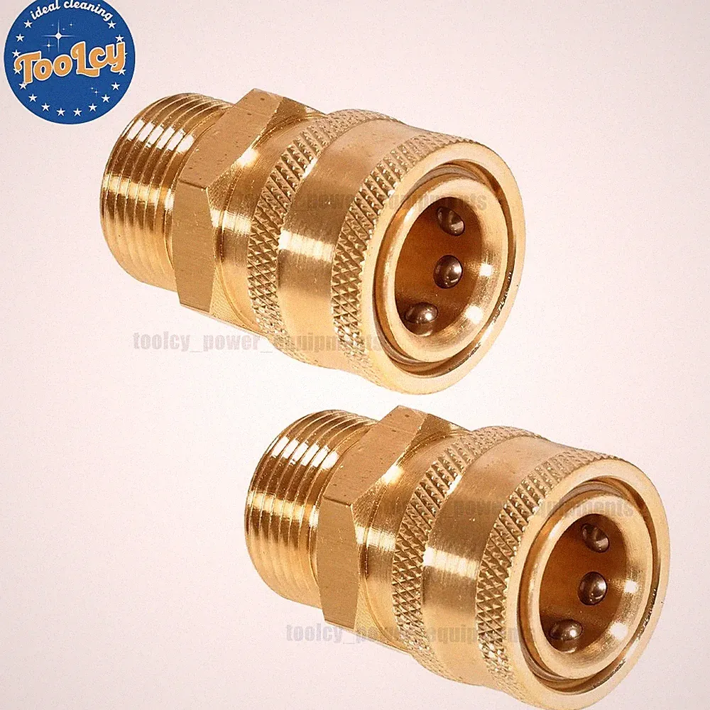TOOLCY Pressure Washer Adapters M22-14mm Male to 3/8'' Socket Coupler 4000 psi