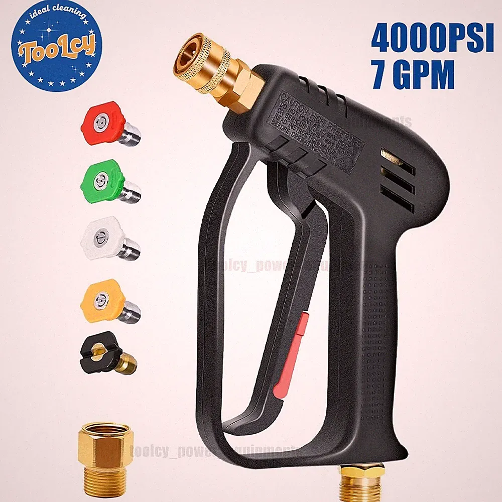 TOOLCY Pressure Washer Gun 4000 psi, Spray Tip Set, Fitting