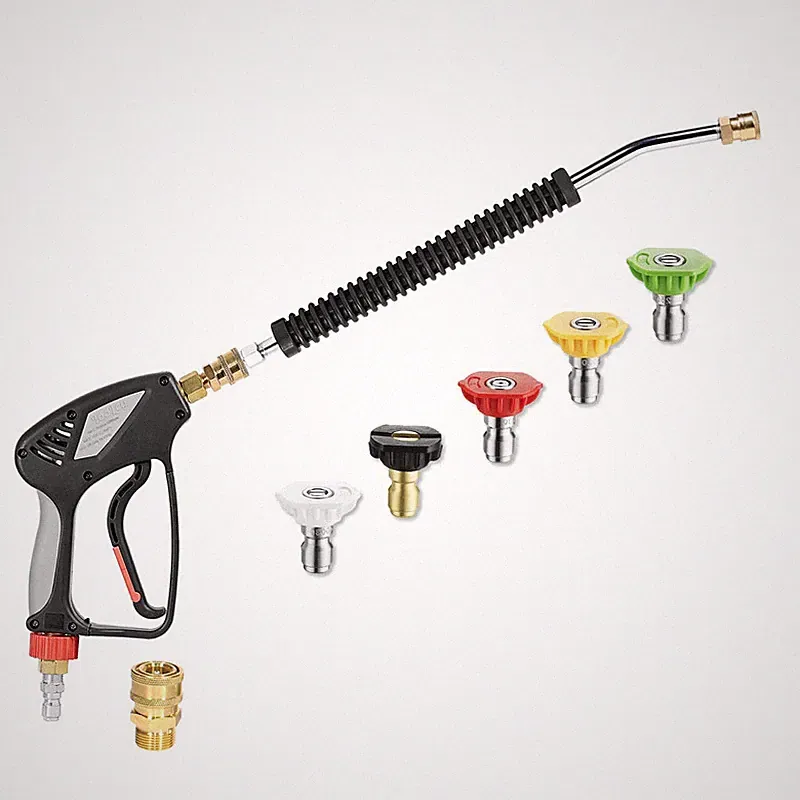 Toolcy Pressure Washer Gun And 18 Curved Extension Wand Commercial 5000 Psi /