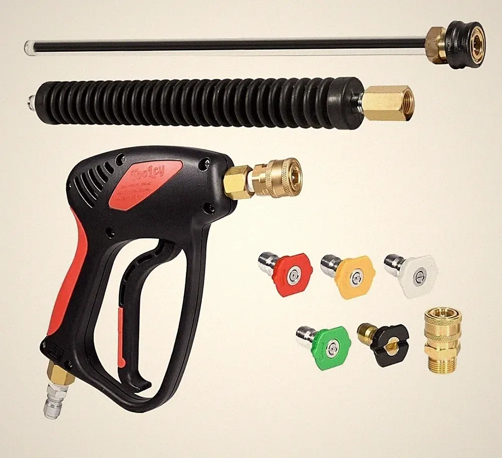 TOOLCY Pressure Washer Gun Kit w/ Extension Wand, 5 Tips, M22-14mm Adapter