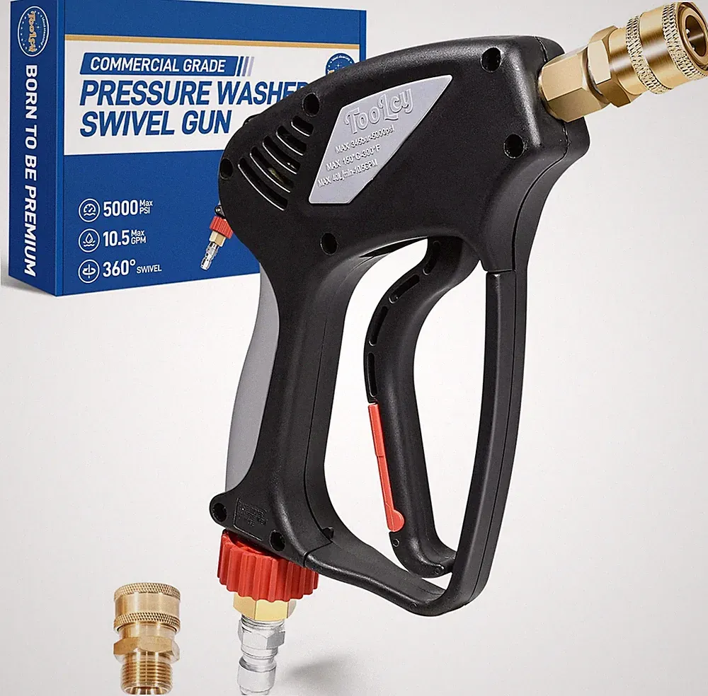 TOOLCY Pressure Washer Gun, Short Power Washer Gun, Commercial 5000 PSI / 10....