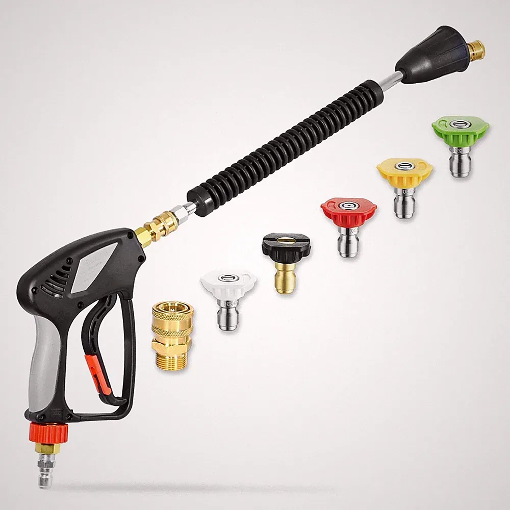TOOLCY Pressure Washer Gun with Extension Wand, High Power Washer Gun with 3/...