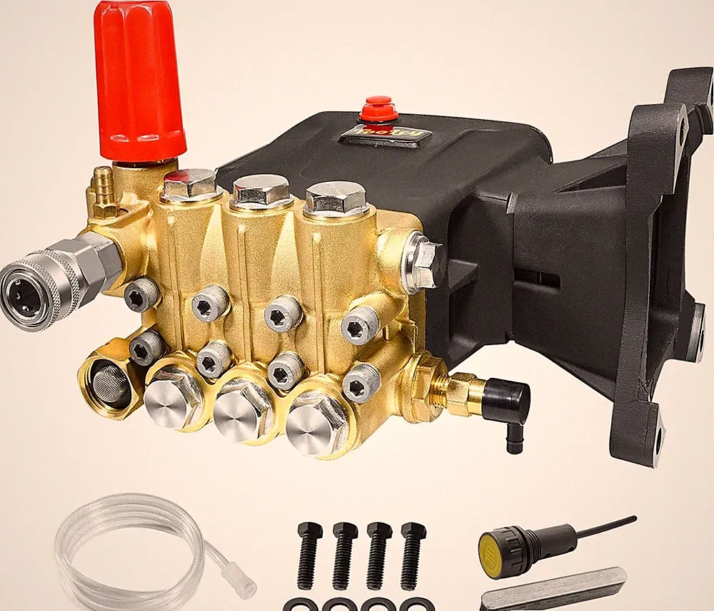 TOOLCY Pressure Washer Pump 1" Shaft 3600-4400 PSI 4 GPM | Triplex Replacement P
