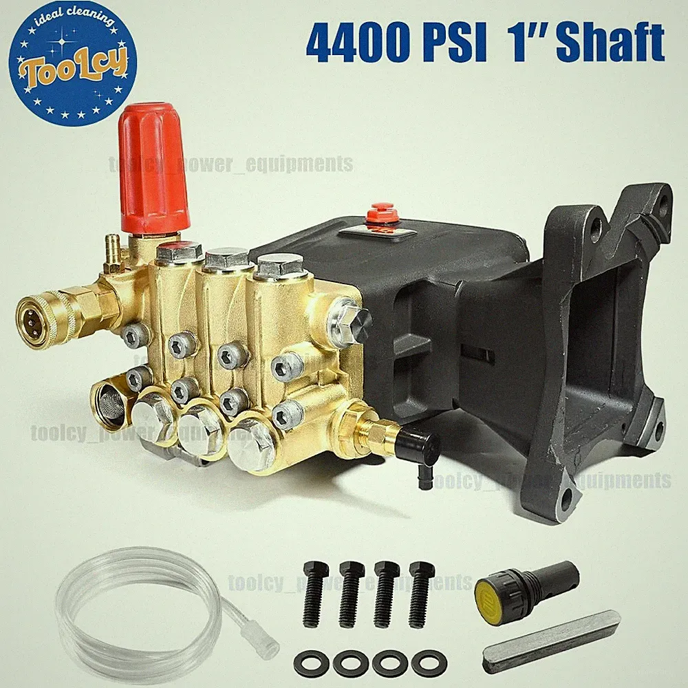 TOOLCY Pressure Washer Pump 3600-4400 PSI Max, 1" Shaft Horizontal Plunger 4 GPM