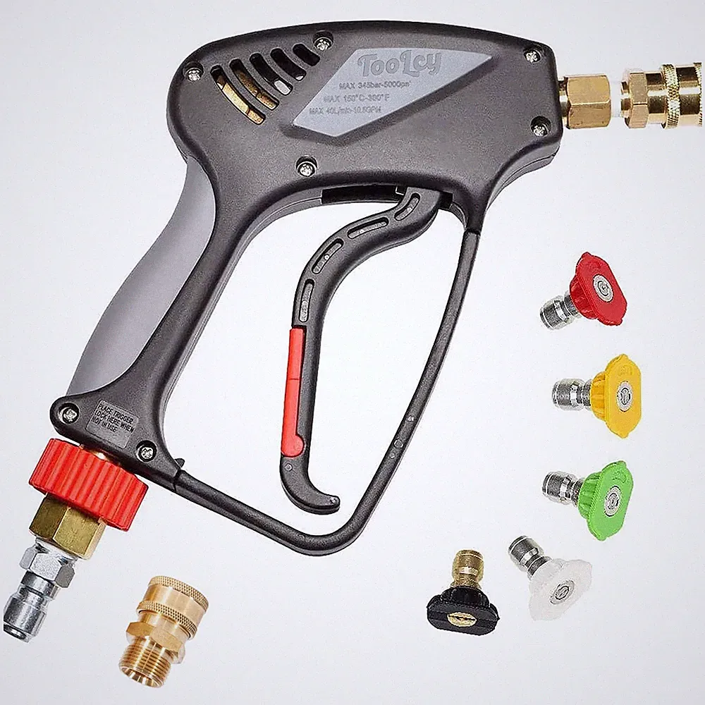 TOOLCY Pressure Washer Short Gun, Commercial 5000 PSI / 10.5 GPM with Nozzle