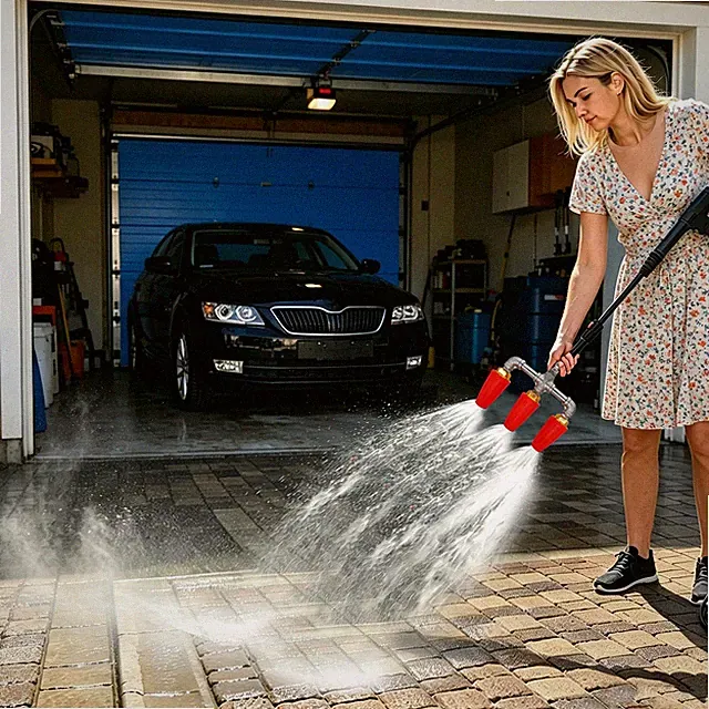 Triple-Turbo Nozzle High-Pressure Washer Nozzle 360 Degree Rotating Nozzle