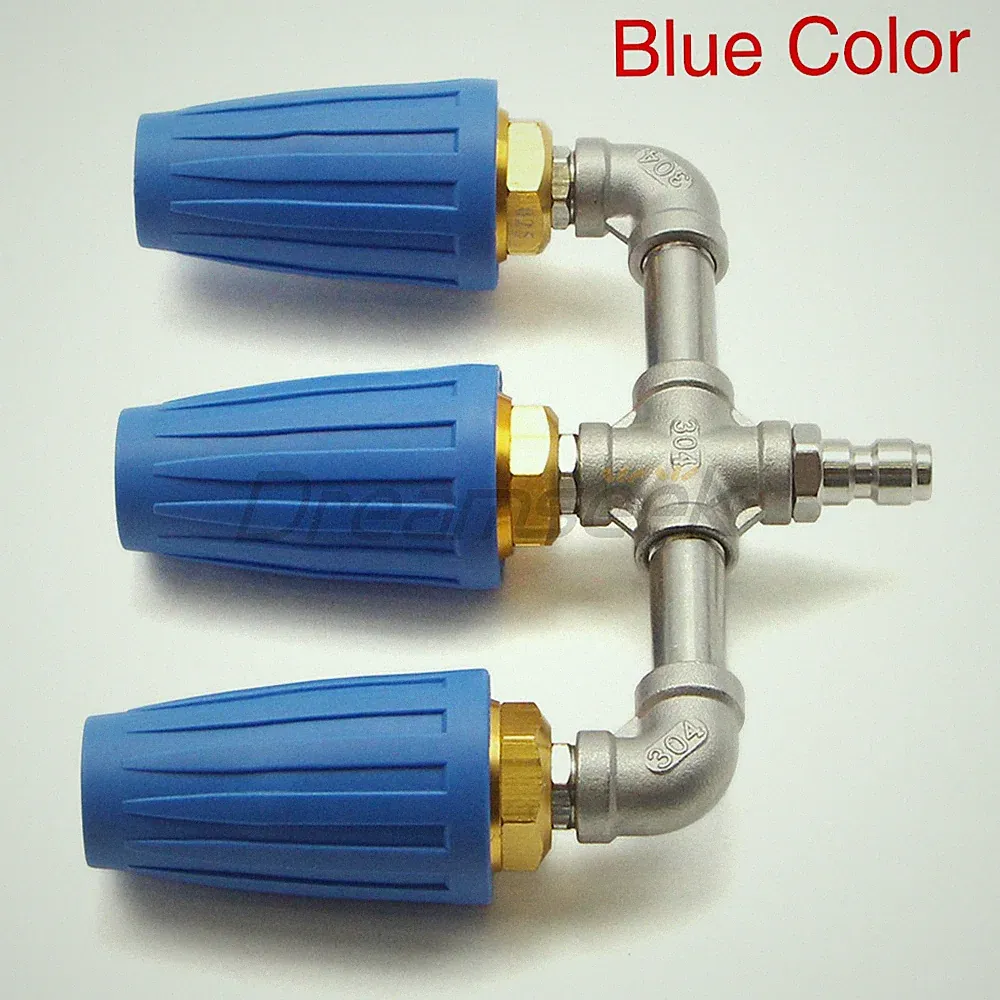 Triple Turbo Nozzle High Pressure Washer Rotating Spray Tip 4000PSI 1/4'' Quick