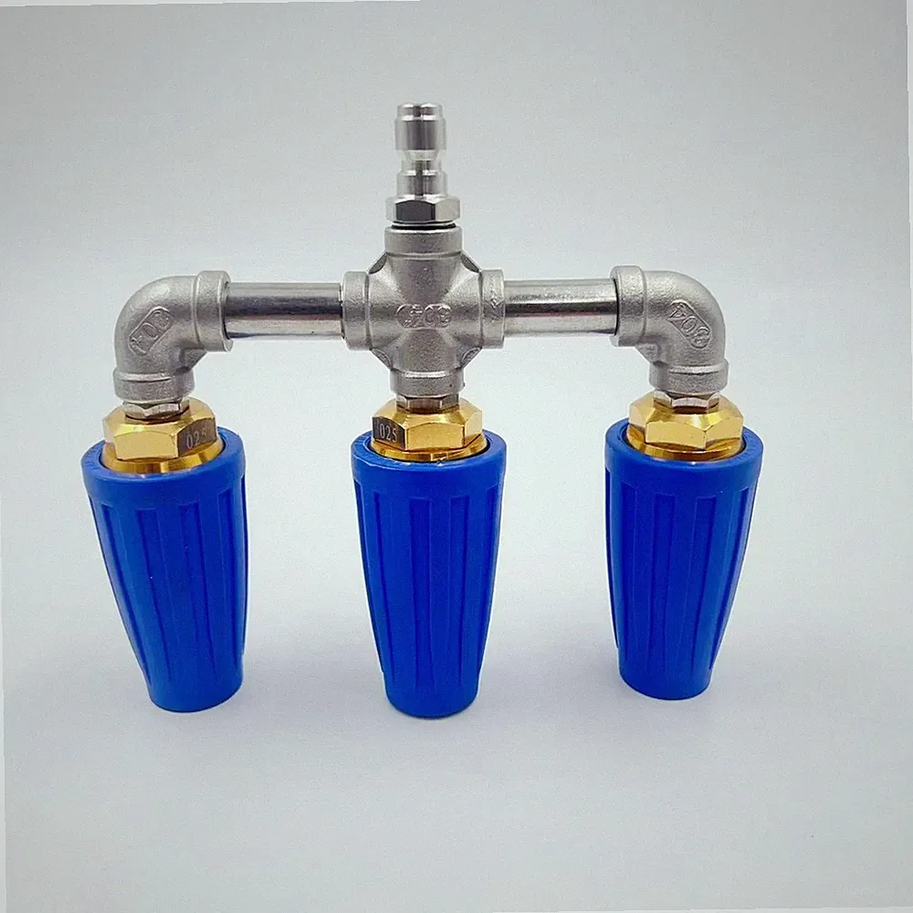 Triple Turbo Nozzle High Pressure Washer Rotating Spray Tip 4000PSI 1/4'' Quick