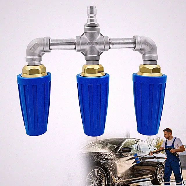 Triple Turbo Nozzle Pressure Washer, 360° Spin Action for Fast-Dirt Removal,...