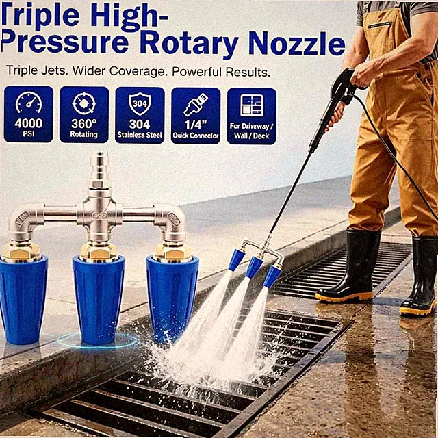 Triple Turbo Nozzle Pressure Washer, 4000 PSI Max for Driveway, Car, Deck