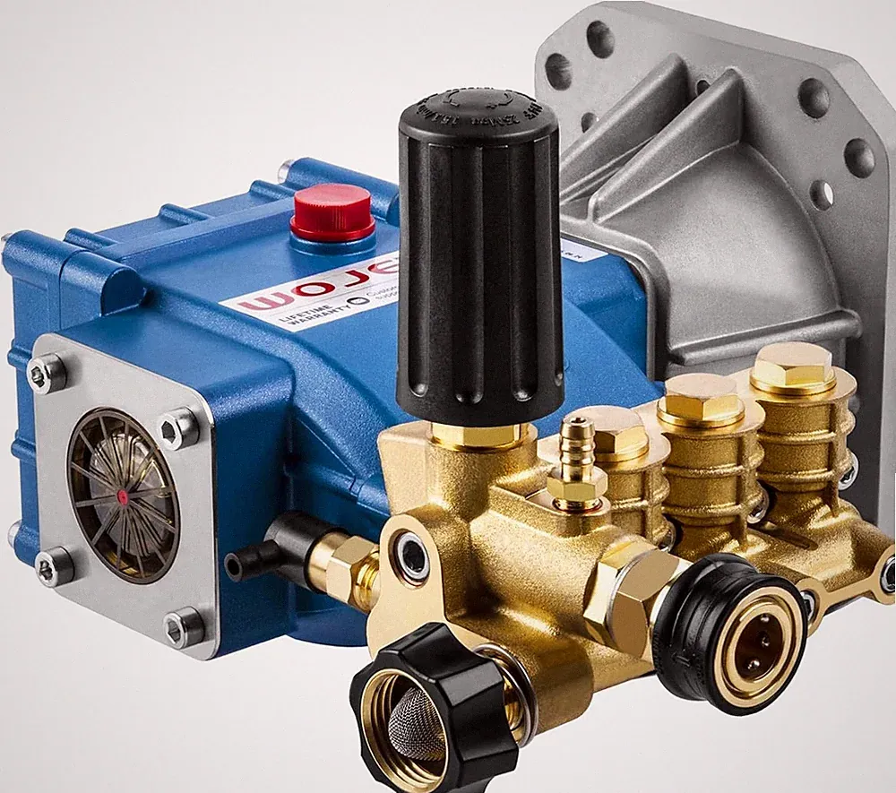 Triplex Plunger Pressure Washer Pump, 4400PSI 4.0GPM, 1" Shaft, Self-Priming....