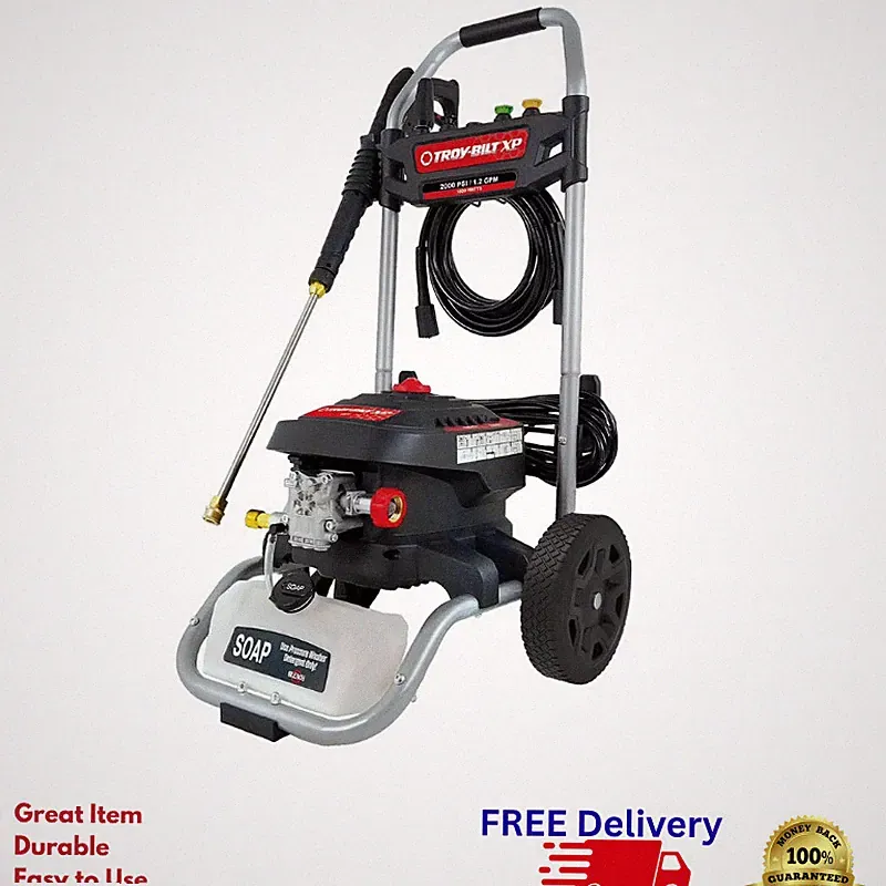 Troy-Bilt 2000 PSI Electric Pressure Washer w/ Turbo Nozzle & Hose 1.2 GPM New