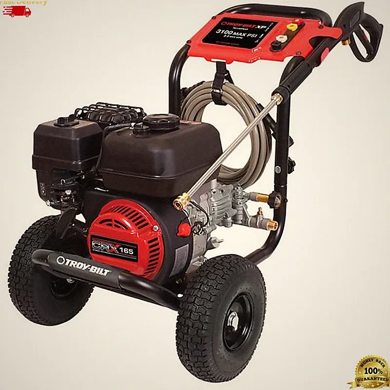 Troy-Bilt 3100 PSI 2.3 GPM Gas Pressure Washer w/ 10” Wheels Powerful Cleaning