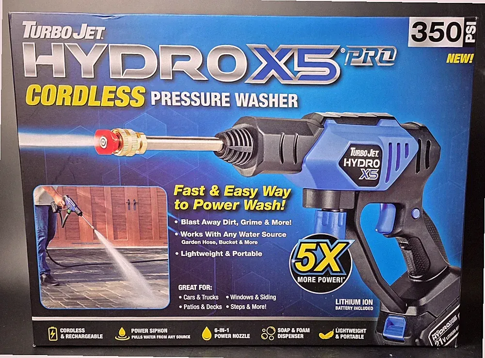 Turbo Jet HYDROX5 PRO Cordless Pressure Washer – Brand New Factory Sealed
