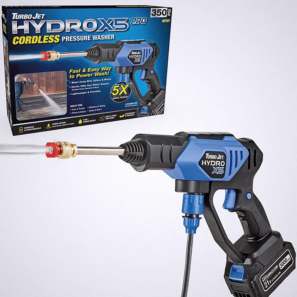 Turbo Jet HydroX5 Pro Cordless Pressure Washer New and Free Ship
