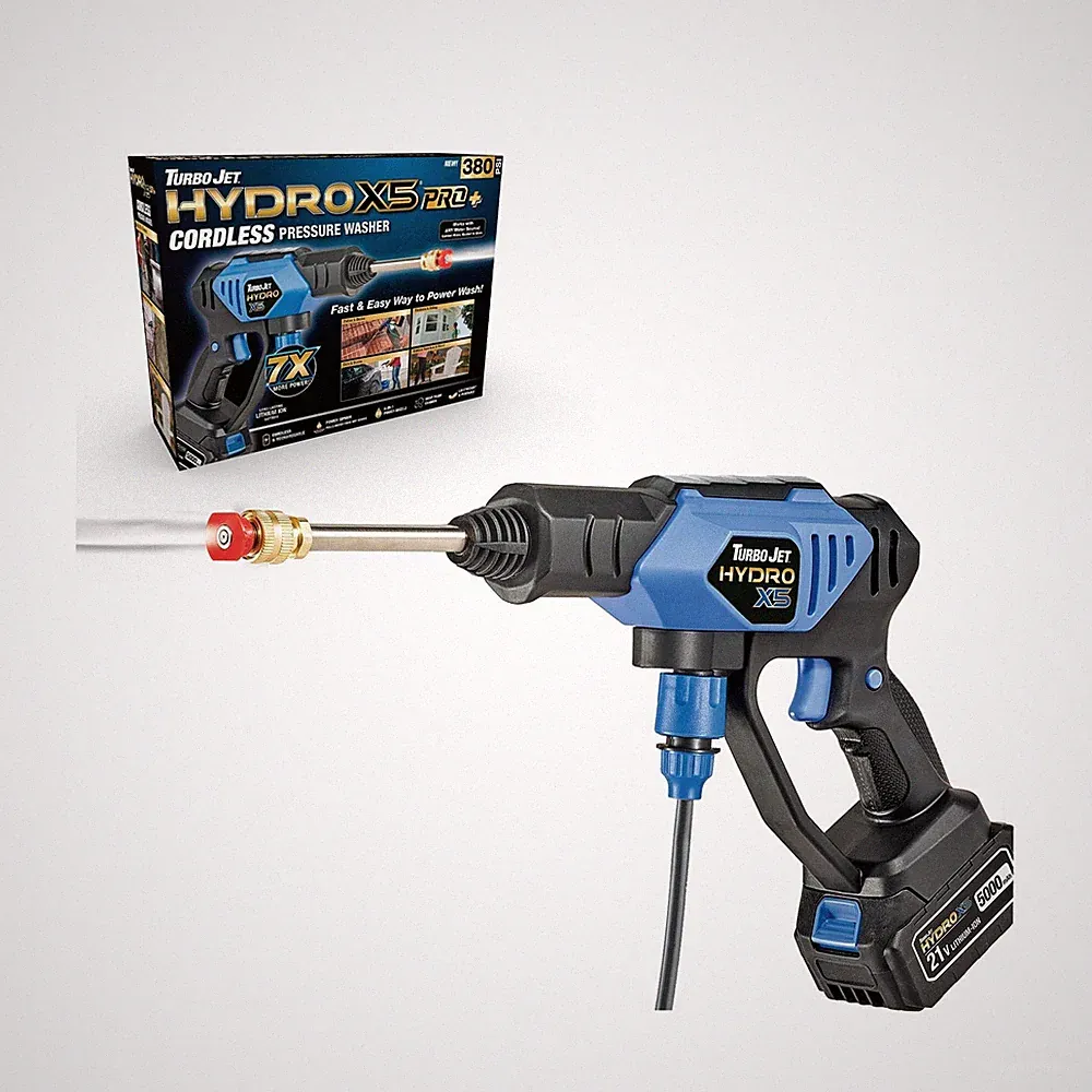 Turbo Jet® HydroX5TM Pro+ Cordless Pressure Washer – 380 PSI | 21V 50