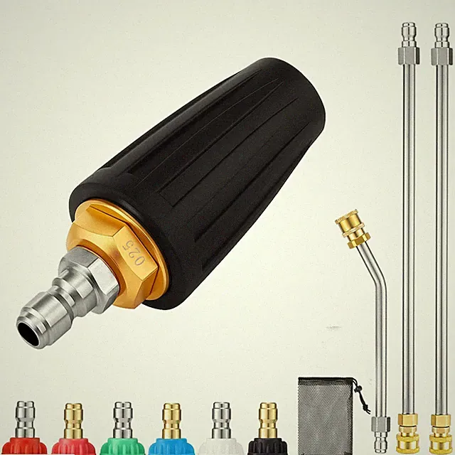 Turbo Nozzle Pressure Washer, 4000PSI Nozzles with Extension Wand & 6PCS Spra...