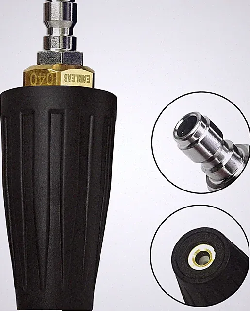 Turbo Pressure Washer Nozzle 4500 PSI, 1/4" Quick Connect, 360° Rotating Jet Uni