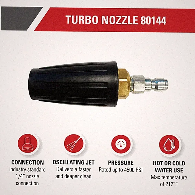 Turbo Pressure Washer Nozzle 4500 PSI | Hot Water Capable