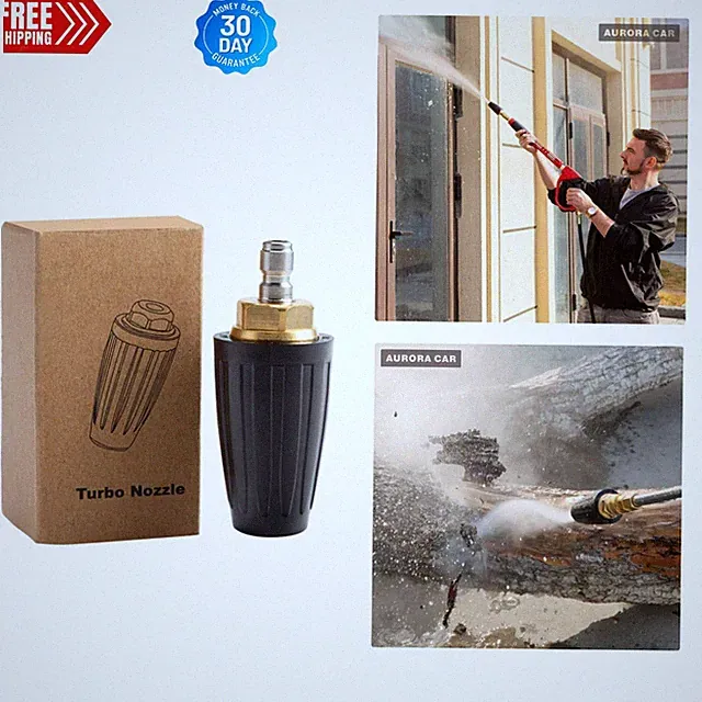 Turbo Rotating Nozzle with Quick Connect - 4000 PSI Pressure Washer Accessory