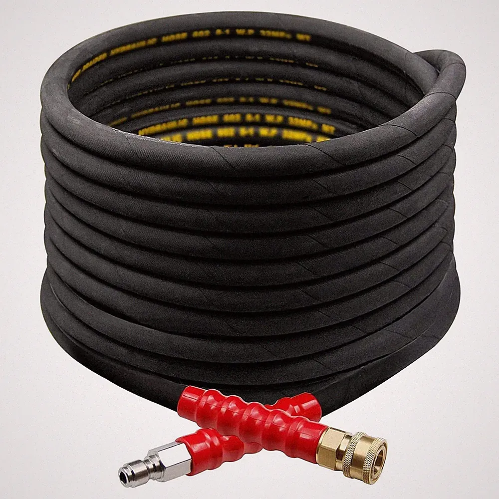 Twinkle Star 50FT Pressure Washer Hose with 3/8 Inch Quick Connect, High Tensile