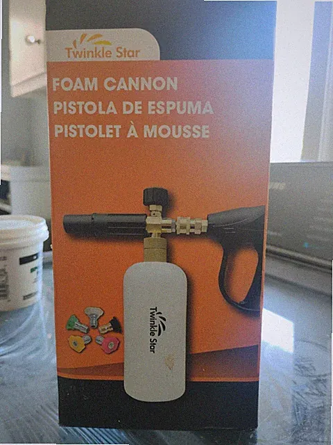 Twinkle Star Foam Cannon 1 L Bottle Snow Foam Lance with 1/4" Quick Connector, 5