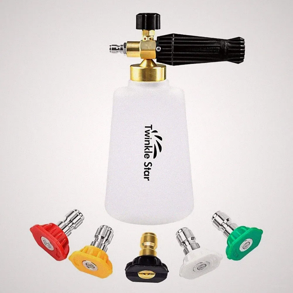 Twinkle Star Foam Cannon Snow Foam Lance 1/4" Quick Connector, 5 Nozzle Tips