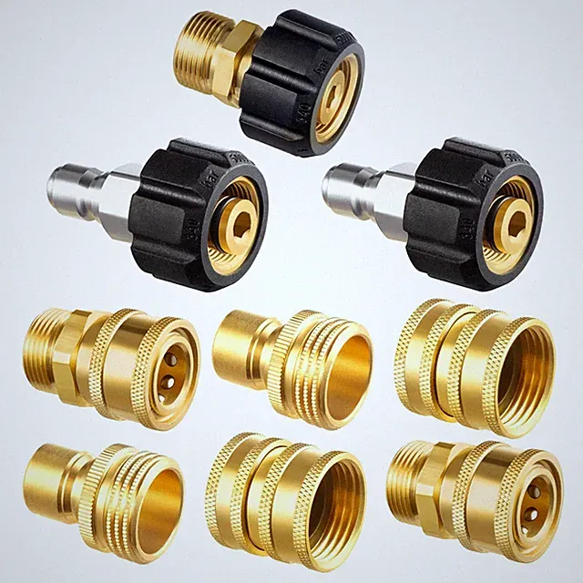 Twinkle Star Pressure Washer Adapter Set, Quick Disconnect Kit, 9 Sets, Brass