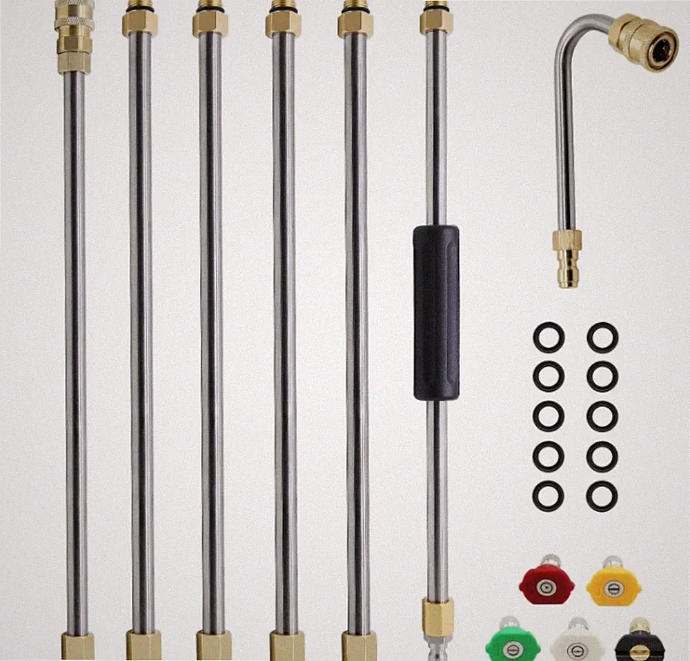Twinkle Star Pressure Washer Extension Wand Set 8 ft 5 Nozzle Tips, 4000 PSI New