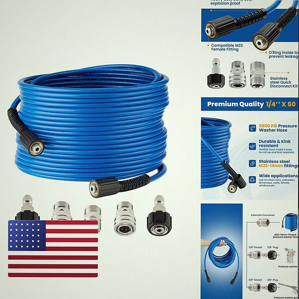 Twinkle Star Pressure Washer Hose 100ft 1/4 in.