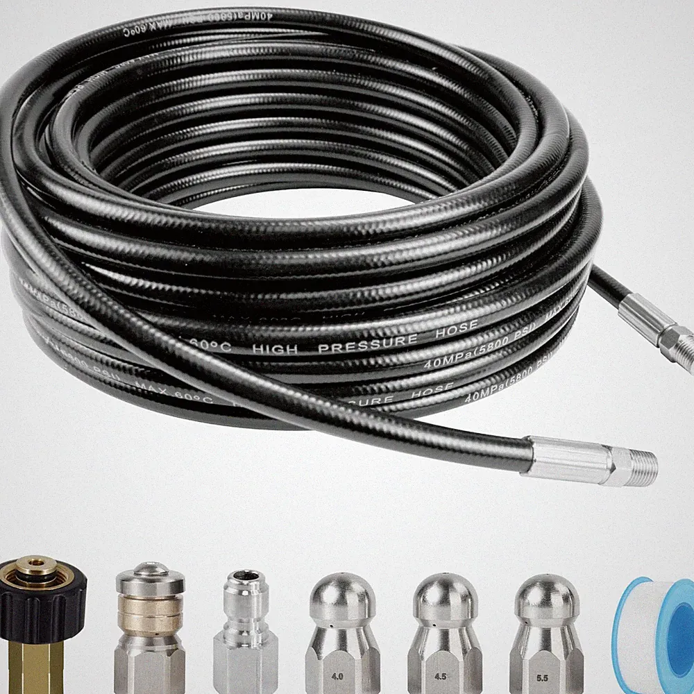 Twinkle Star Sewer Jetter Kit 50ft 5800 PSI Pressure Washer Drain Cleaning Hose