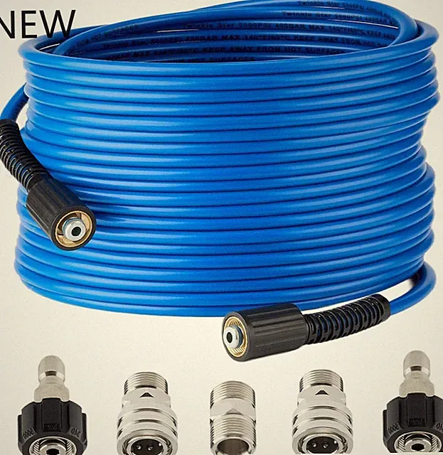Twinkle Star Super Flexible Pressure Washer Hose 100ft, 5800 PSI Kink Resistant