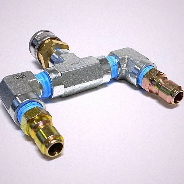 Two Gun Tee Coupler for Dual Gun Pressure Washer Systems - 4000 PSI