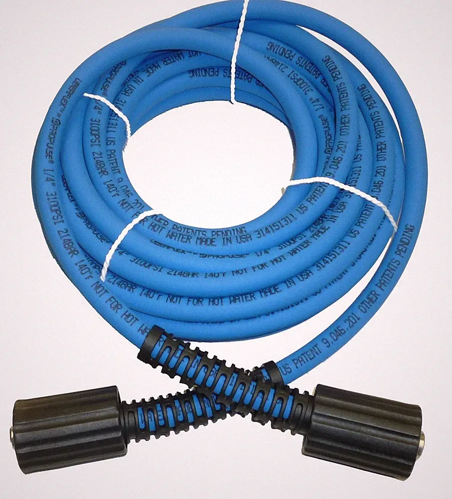 UBERFLEX KinkResistant 1/4" Pressure Washer Hose 3,100 PSI 25 ft 2x22mm USA