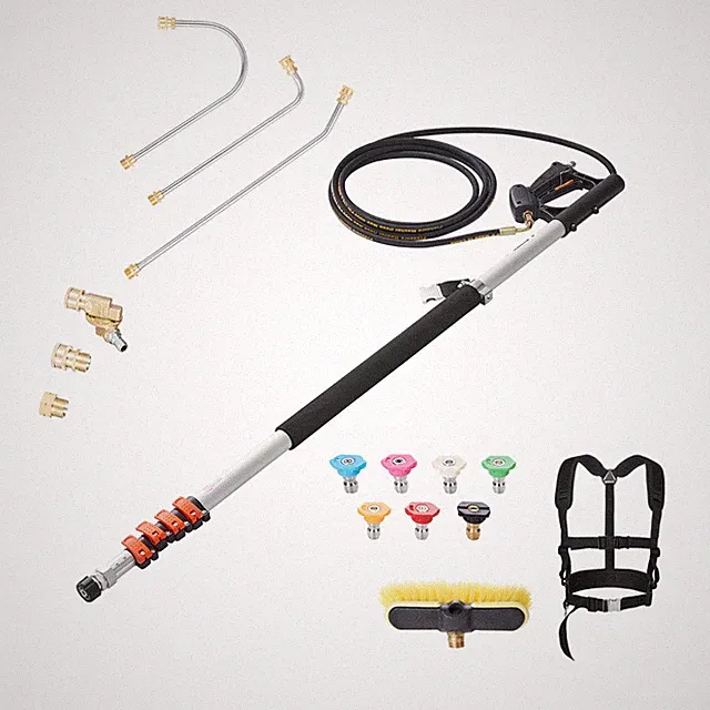 Uimoso 21 ft Telescoping Pressure Washer Wand with Brush Attachment