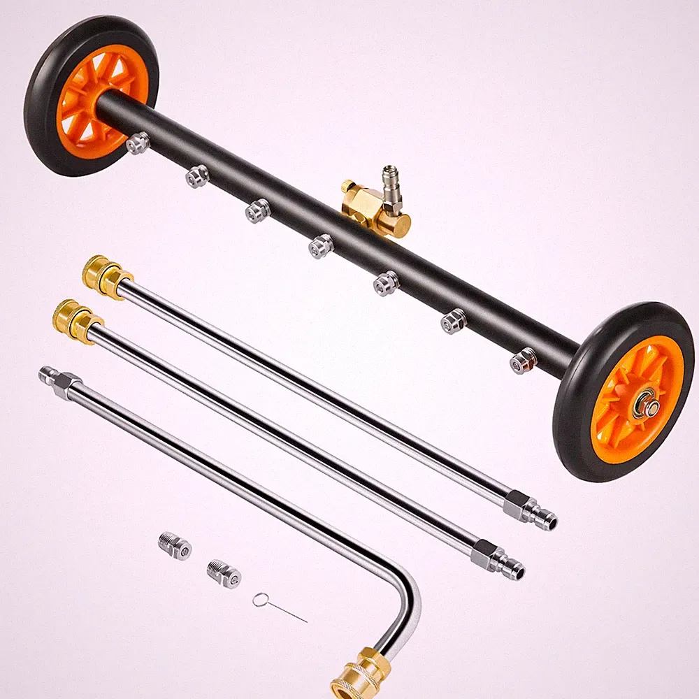 Uimoso 24" Pressure Washer Undercarriage Cleaner 4000 PSI with 2 Extended Wands