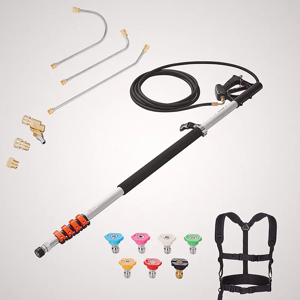 Uimoso 24ft Telescoping Pressure Washer Wand 4000 PSI Includes 7 Spray Tips