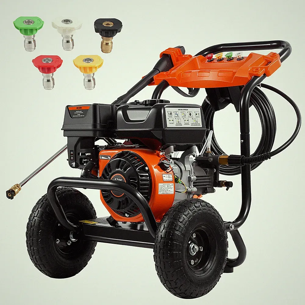 Uimoso 3500 PSI Gas Powered Pressure Washer 2.6 GPM with 5 Nozzles for Vehicles